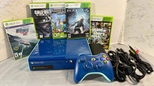 Xbox 360 E “Call Of Duty Ghosts” Edition Blue Console W/ Controller & 5 Games