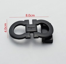 Ferragamo Men's Black finish Gancini Belt Buckle, For 1.38"/Wide Leather Belts