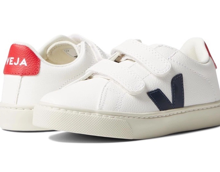 Tenis Veja Niños Pequeños Blancos Esplar Gancho y Lazo Talla UK 8 EUR 25
