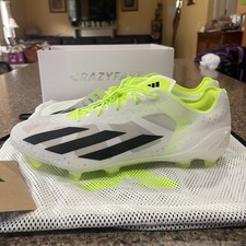 Size 13 - New Adidas X CRAZYFAST FG Cloud Wht/Core Blk/Lemon GY7377 Soccer Cleat