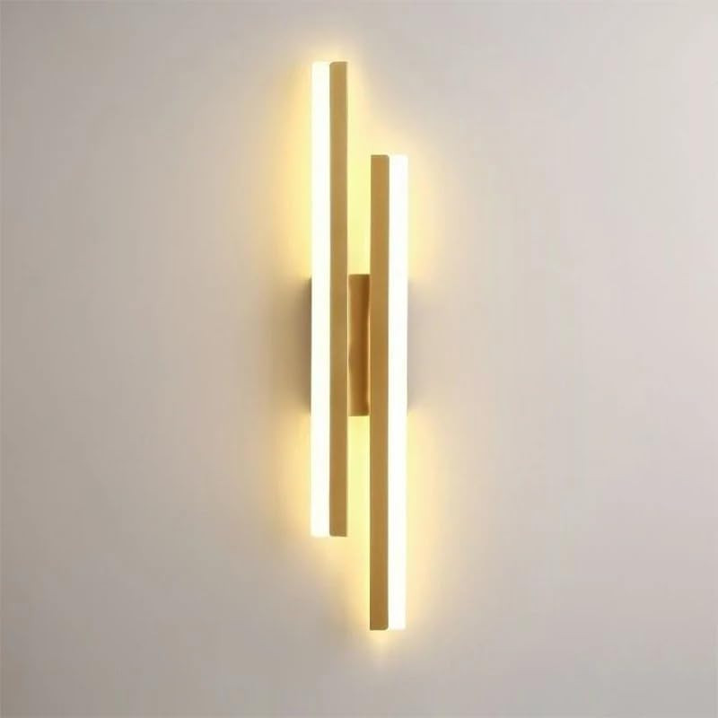 Applique Da Parete Interno Moderna in Alluminio, 16W Linea Lampada Da Parete, Or