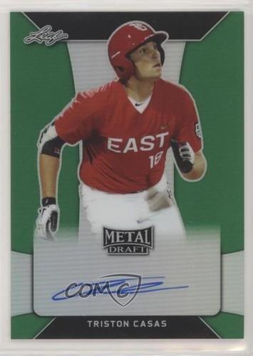 Triston Casas [Green] #BA-TC1 2018 Leaf Metal Draft Autograph card