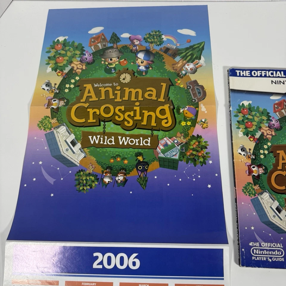 Animal Crossing: Wild World Official Player’s Guide + Original 2006 Poster (DS) - Image 2 of 4