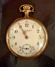 Antique 1910 OMEGA Pocket Watch - 7 Jewels Adjusted - Wadsworth 20Yr GF Case