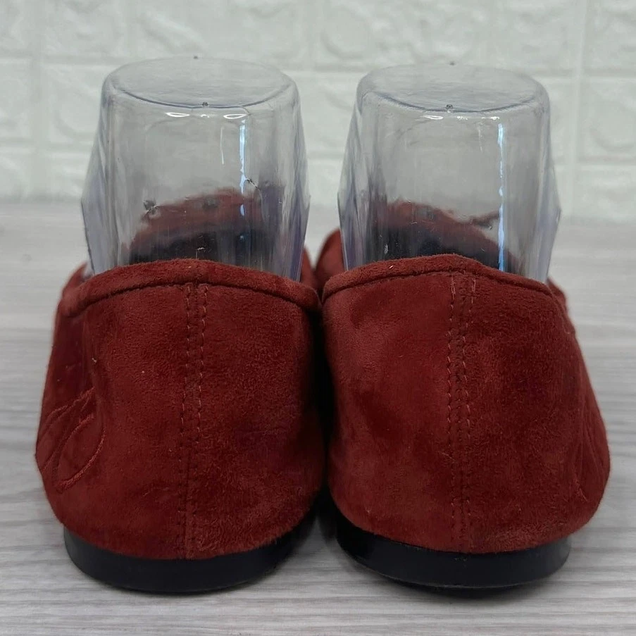 Zapatos planos de ballet Sam Edelman Felicia WMNS 9 rojo tango gamuza sin cordones lazo parte superior baja Foto 3 de 4