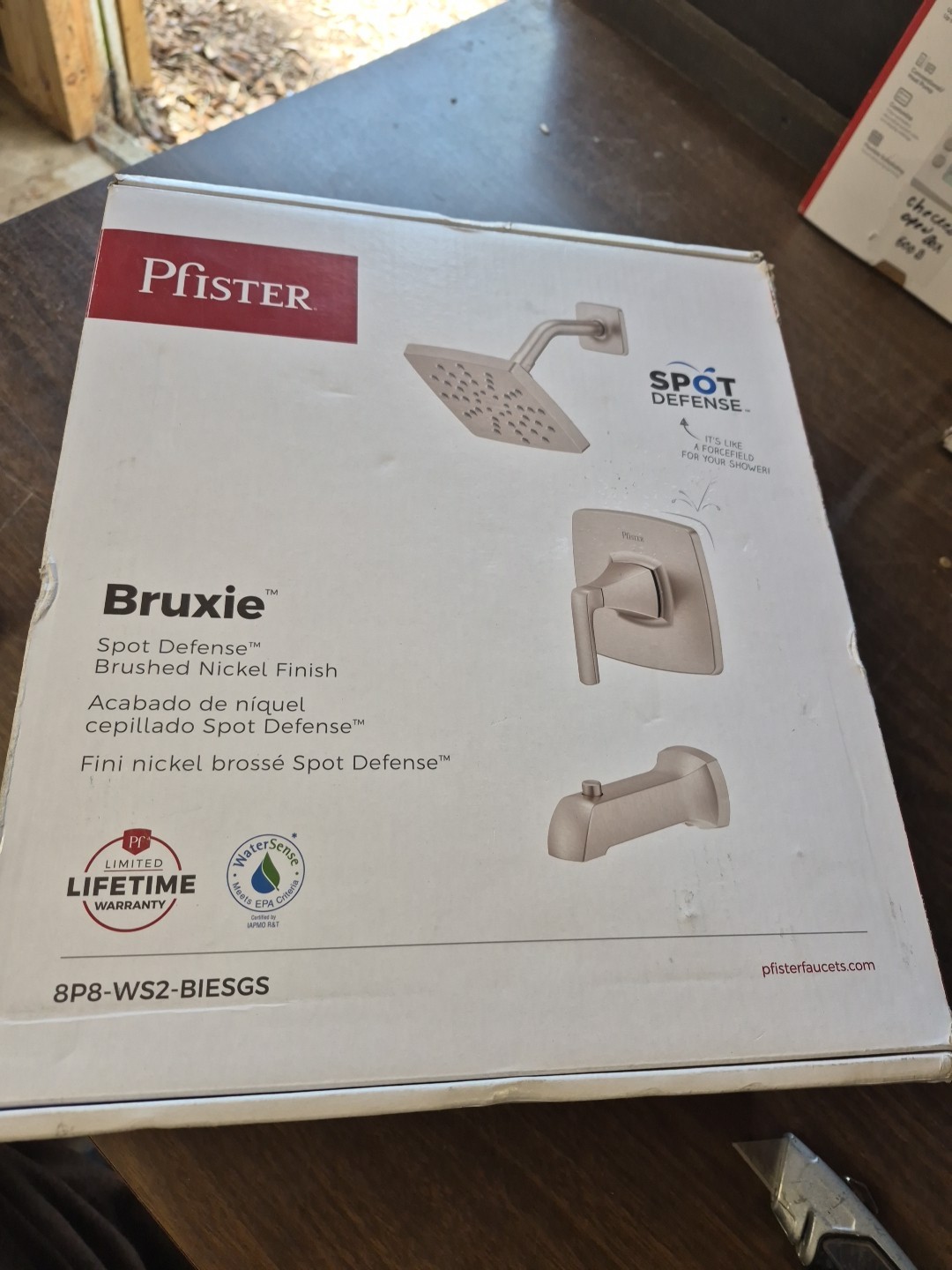 Pfister Bruxie 1-Handle Tub and Shower Faucet in Spot Defense Brushed Nickel