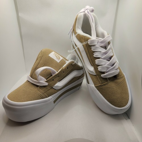 VANS Knu Stack scarpa platform nostalgia cornstalk donna 7,5 linguetta gonfia