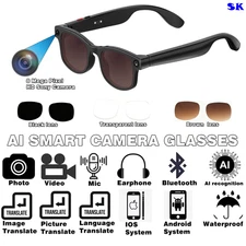 AI smart camera video photo eyesunglasses Call & Music Smart and glasses case