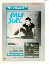 1983 Billy Joel "Tell Her About It"  Song Release Reproduction Print Ad
