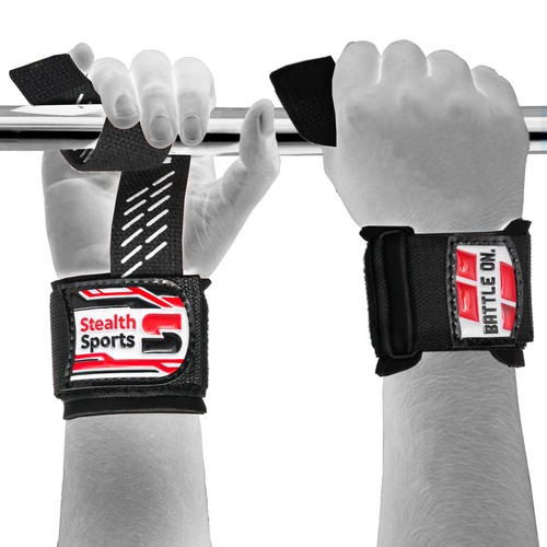 WEIGHT LIFTING WRIST STRAPS WRAPS BAR SUPPORT BODYBUILDING TRAINING GYM DEADLIFT - Picture 7 of 9