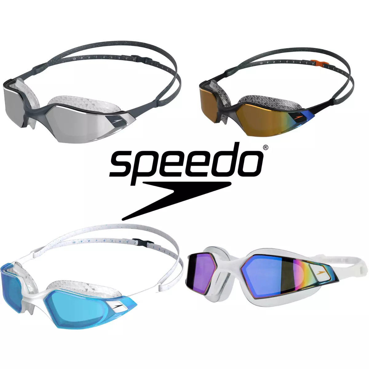 SPEEDO AQUAPULSE PRO SWIMMING GOGGLES ANTIFOG SWIM GYM TRIATHLON COMPETITION