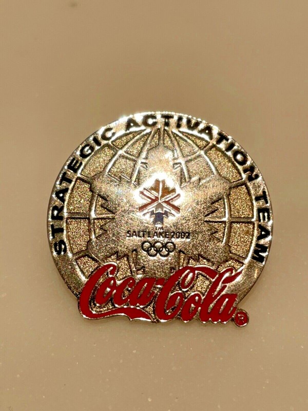 RARE Salt Lake City 2002 Olympics Coca-Cola Strategic Activation Team Pin