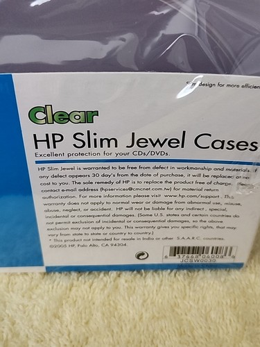 HP 2015 Slim Jewel CD/DVD Cases - 25 in box - Imagen 4 de 5