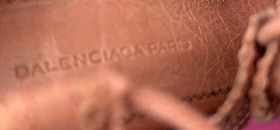 Sandalias de cuña alpargata a rayas de cuero con tachuelas Balenciaga Paris, talla 7 Foto 4 de 4