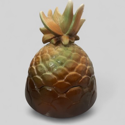 Pineapple Shaped Dish W/ Lid 7W x 8H  Very Unique!