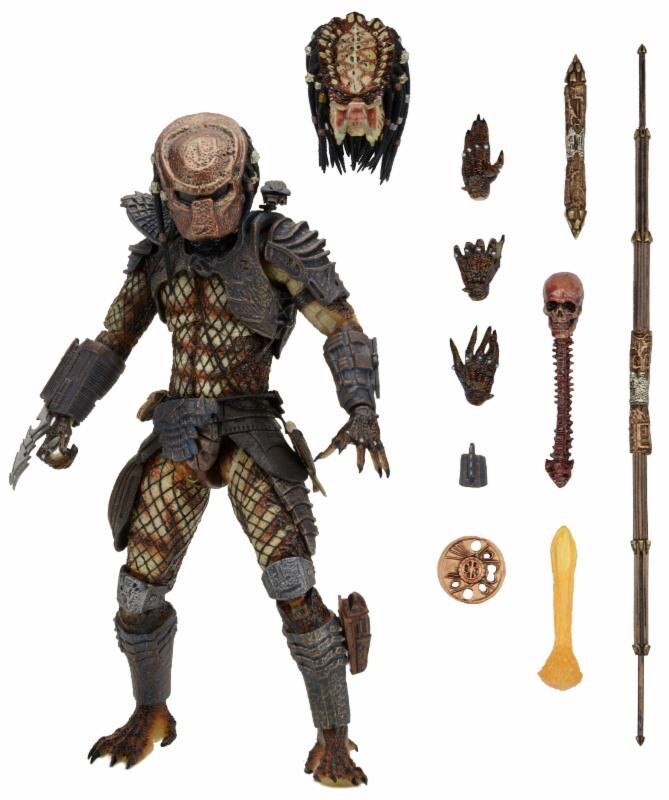 Neca Predator 2 7-Inch Ultimate City Hunter Action Figure With 2 Heads, 5 Hands, Skull & Spine, Net Launcher, Smart Disc, Cannon Blast Effect, Spear - Image 5