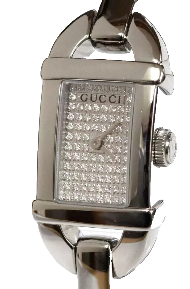 Montre à barrettes de luxe pour femme GUCCI 6800L 92 diamants/Pave Diamond Dial ladies watch