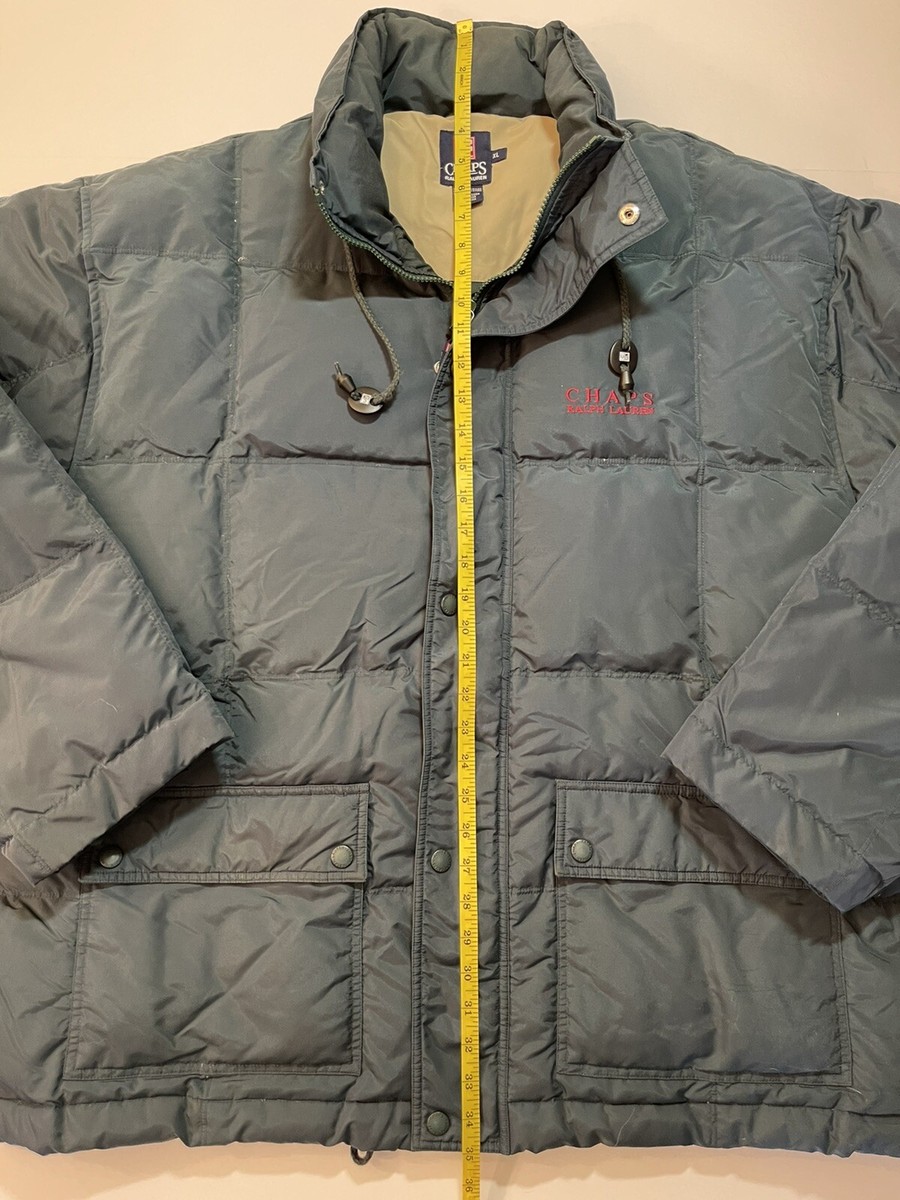 Vintage Down Puffer Jacket Ralph Lauren Chaps Mens Quilted Goose