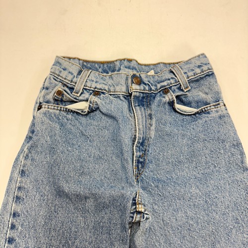 VINTAGE 90s Levis 550 Jeans Youth 12 Reg 24x26 Relaxed Fit Denim Made In USA - Picture 4 of 15
