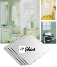 12 Pezzi Piastrelle a Specchio Specchio Adesivo Piastrelle a Specchio 15x15 cm Set 12 Pezzi Specchio