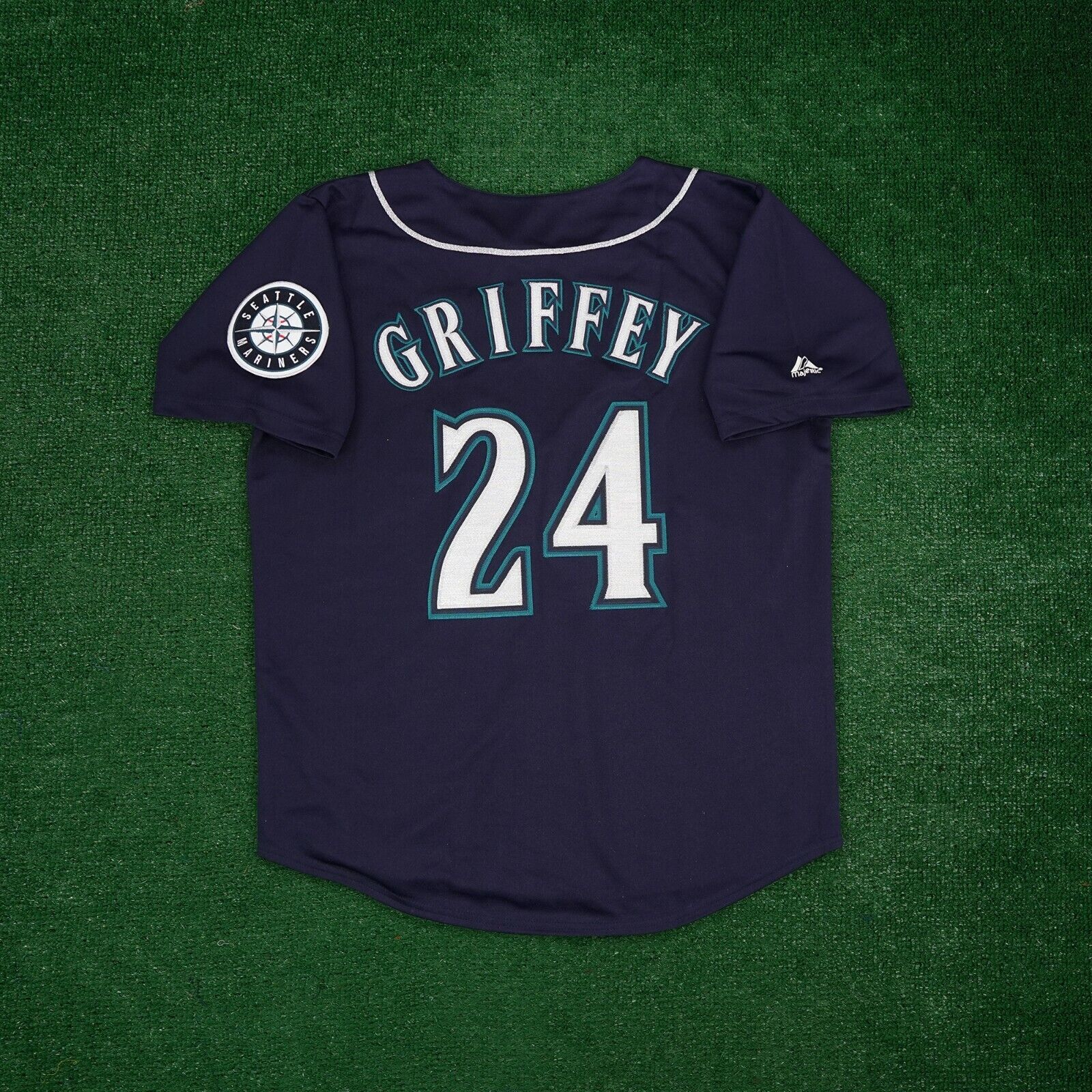 Ken Griffey Jr. Seattle Mariners Men's Alternate Navy Blue Jersey w/  Patch