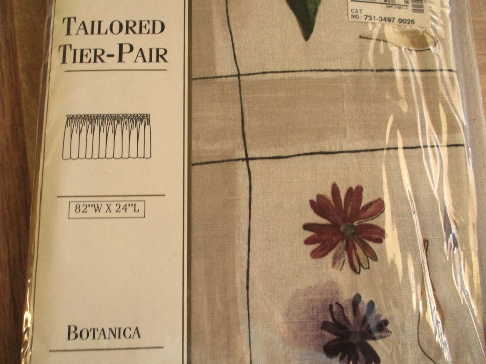 nuevo 2 pares de Croscill niveles a medida patrón de hojas #2 Foto 3 de 4