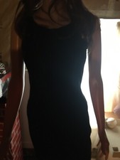 Womens Black Backless Mini Dress Size M