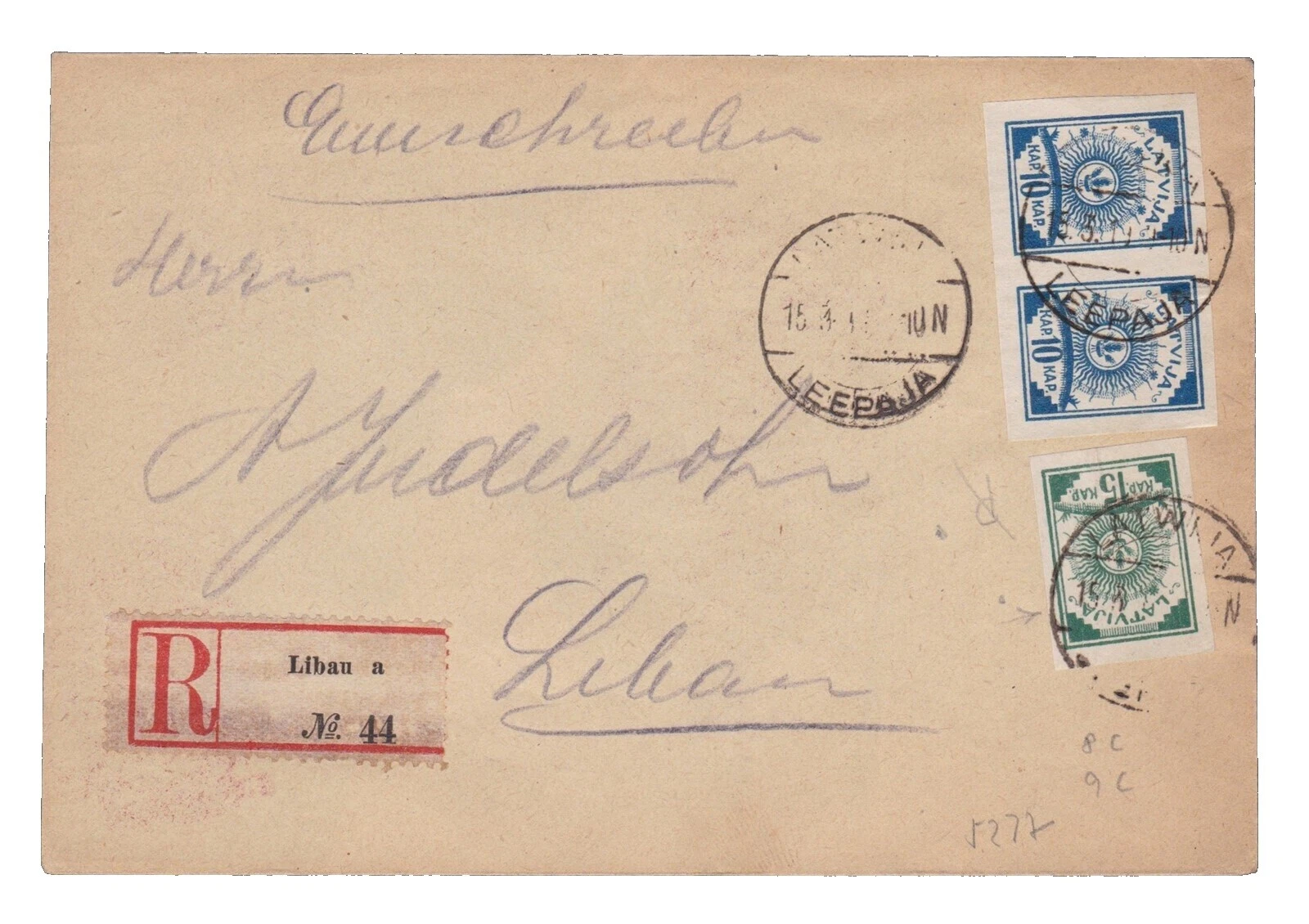 1911-1920 Year of Issue Used Latvian Stamps