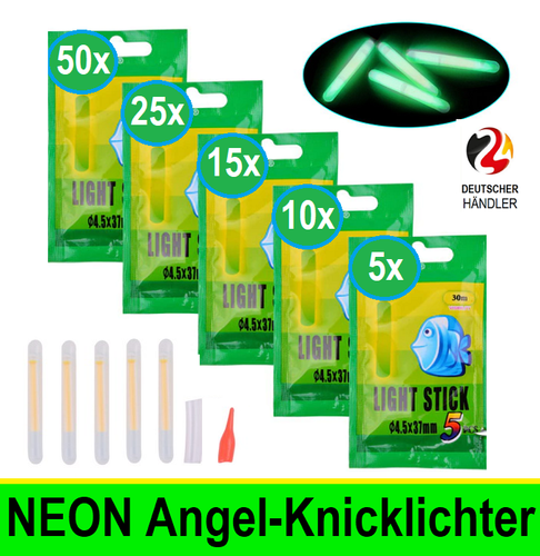 Ysislybin Knicklichter Fürs Angeln - 10 Stück LED Bissanzeiger Für Nachtangeln