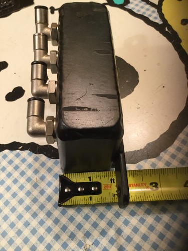 4 Port Pneumatic Muffler Silencer Filter Breather Vent Block Bolt On 6mm Plugs - Picture 5 of 8