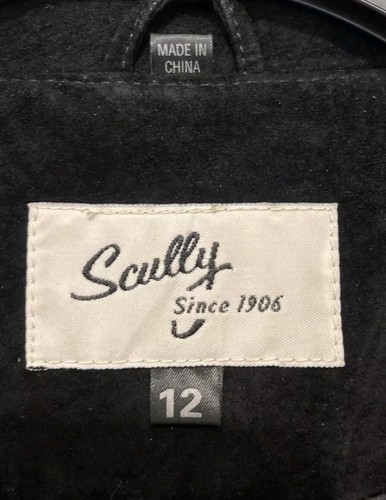 Scully Womens Black Floral Suede Leather Button Western Rodeo Jacket Size 12 - Picture 5 of 15