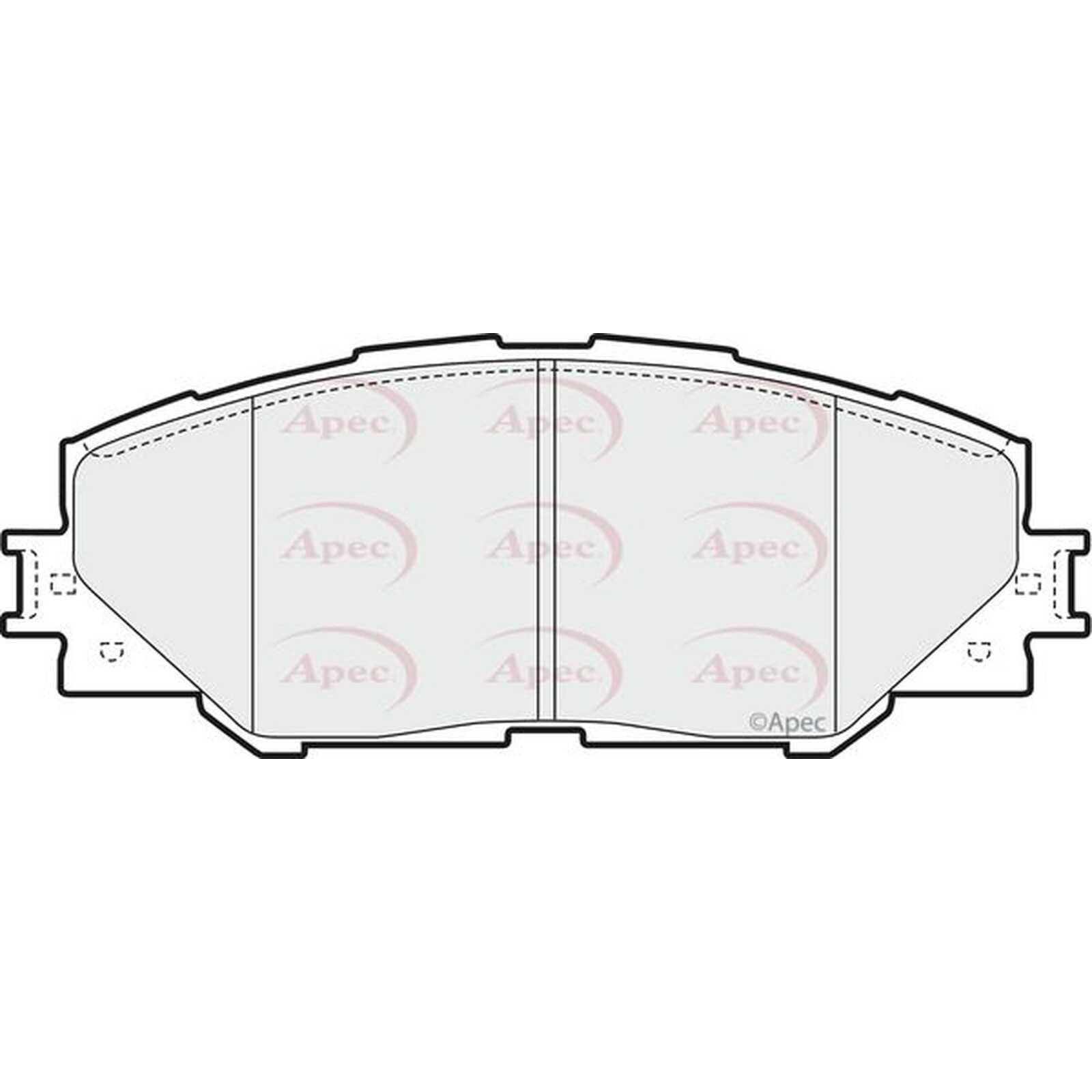 Apec Brake Pads PAD1592 Fits Toyota - Engineered for Performance and Long Life