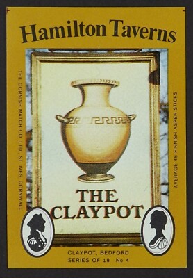 Matchbox Label Hamilton Taverns Pub The Claypot Bedford MH184
