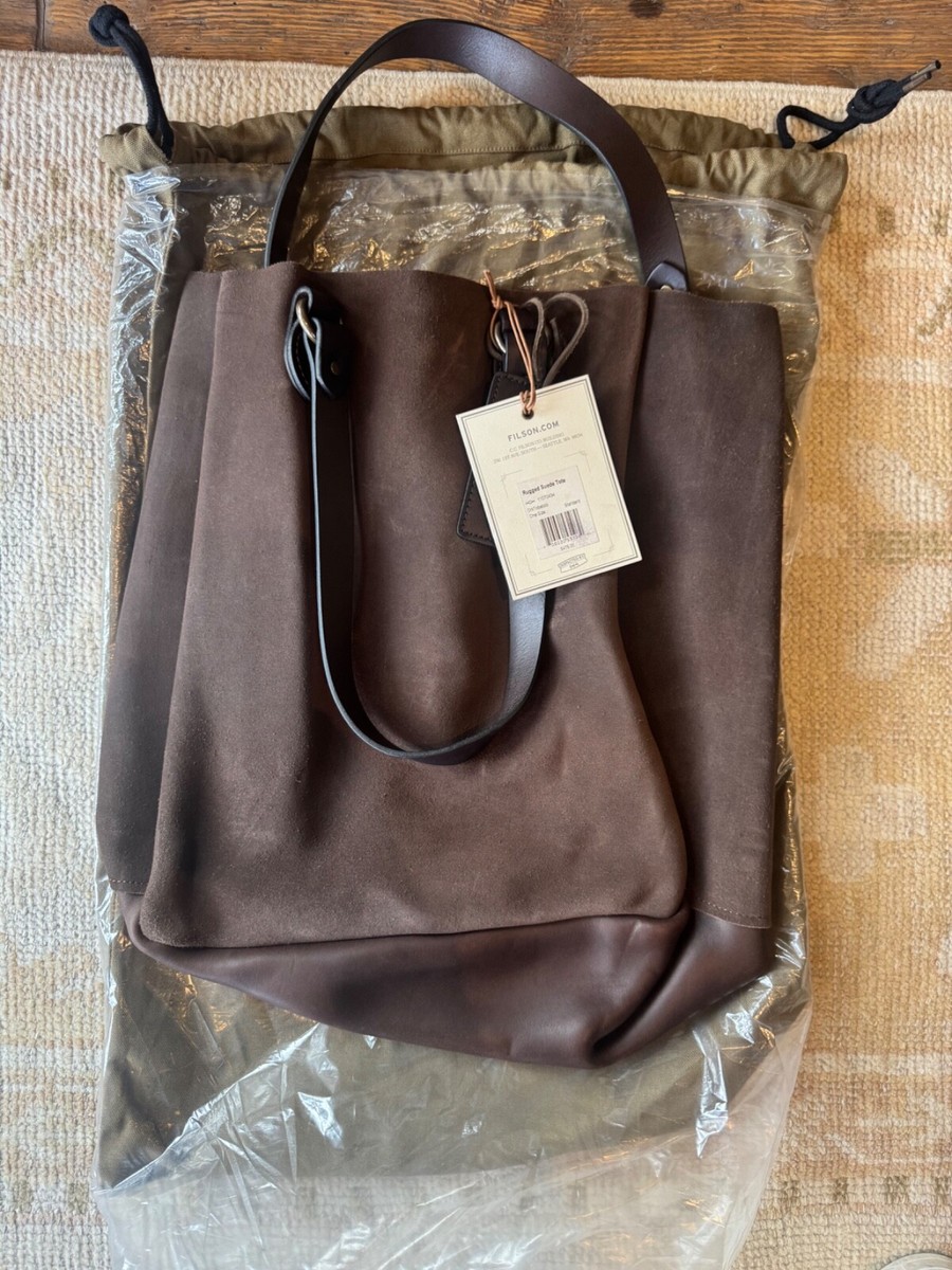 FILSON RUGGED SUEDE TOTE DARK TOBACCO NWT RARE USA MADE LONG GONE