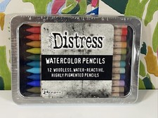 Tim Holtz Distress Watercolor Pencils - Set 3 Qty 12 Woodless Water Reactive
