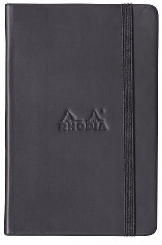 Rhodia Webnotebook Lined Paper in Black - 3.5 x 5.5 - NEW - R118069 - Afbeelding 1 van 5