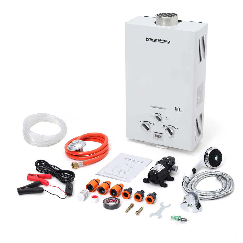 Tankless Gas Water Heater Boiler LPG Propane Portable Camping Shower  In/Outdoor | eBay