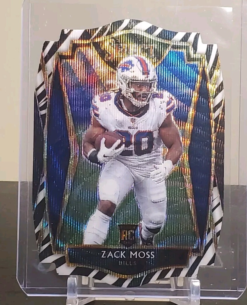 2020 Panini Select - Premier Level Zack Moss #169 Zebra Prizm (RC