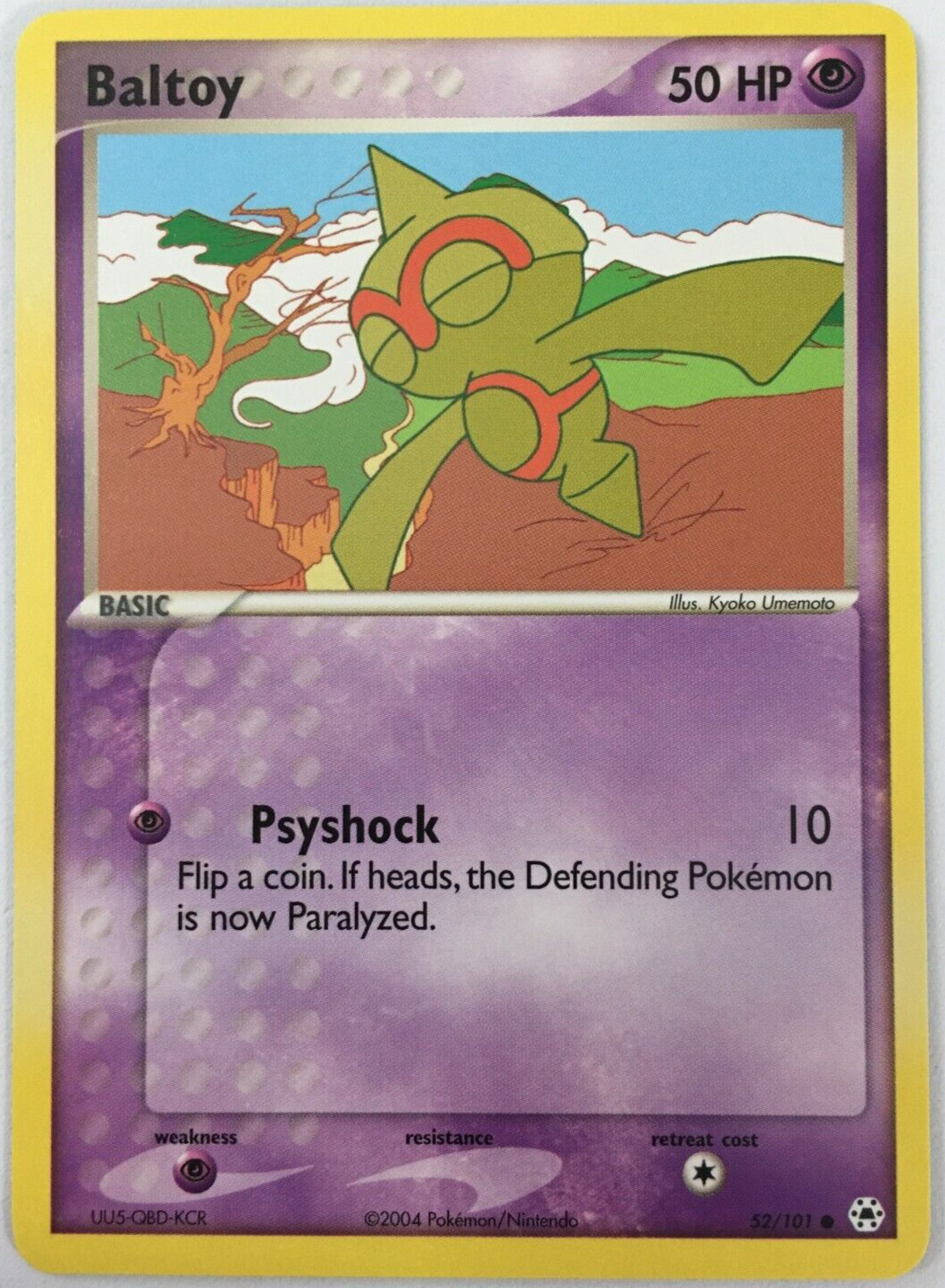 POKEMON BALTOY 52/101 EX HIDDEN LEGENDS COMMON NEAR MINT