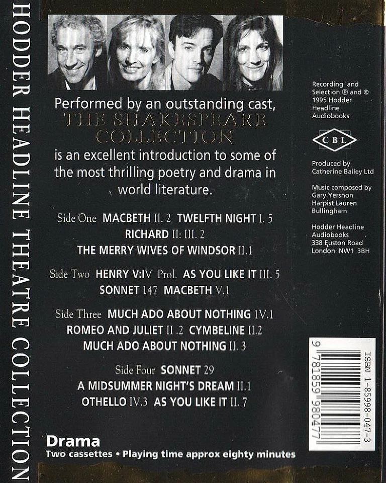 William Shakespeare - The Shakespeare Collection (2xAudio Cass 1995) - Image 2 of 2