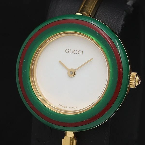 Gucci Change Bezel 11/12.2 12 Colors White Dial Gold Women with  