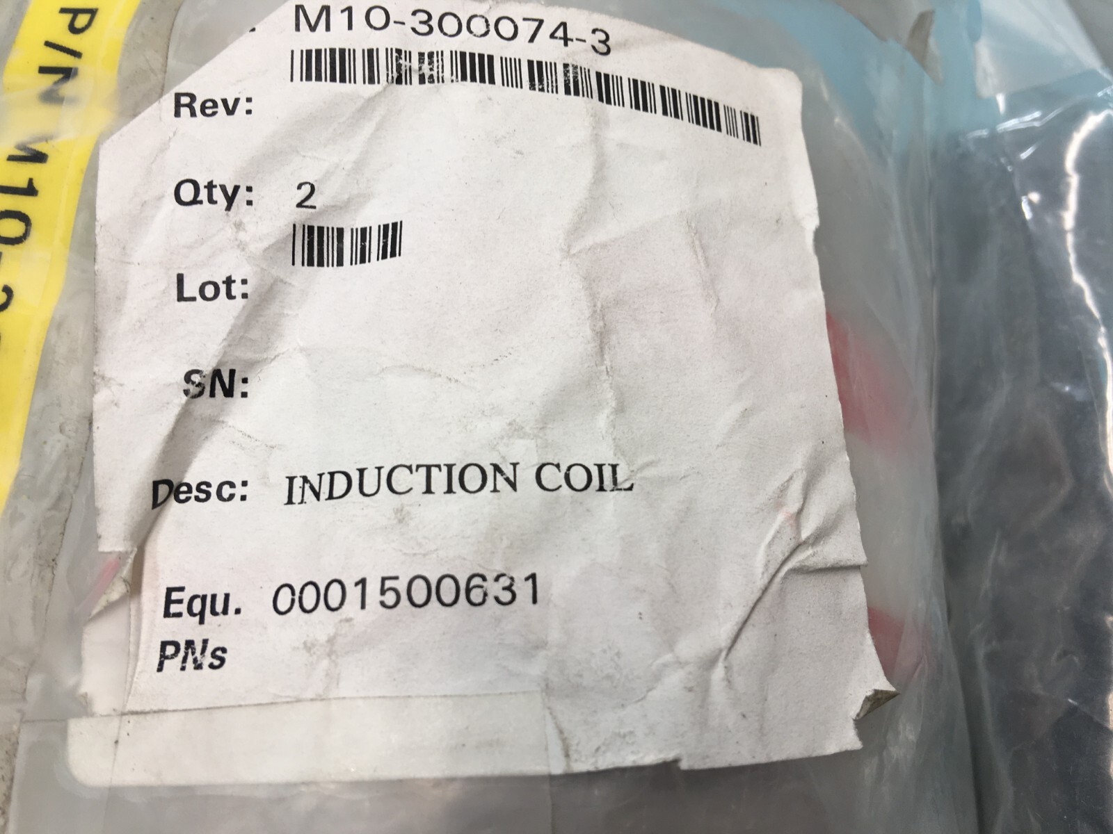 2 Varian M103000743 Induction Coil, M10-300074-3, 4012527-0001 