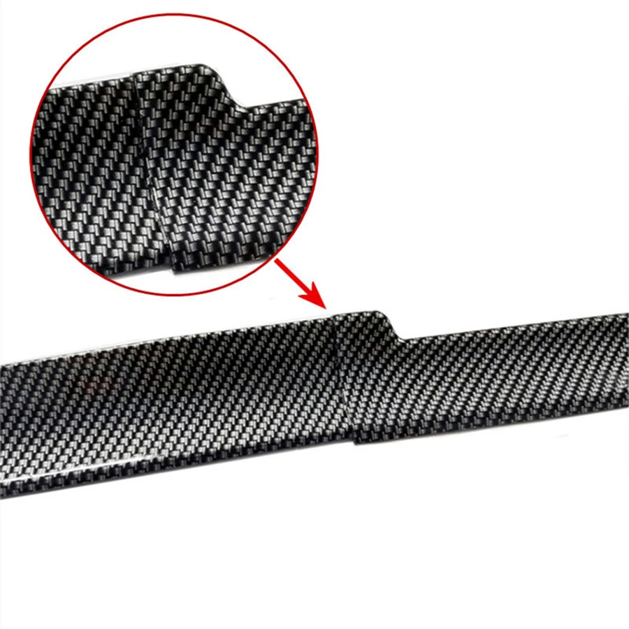 1.18-1.38M Adjustable Car Rear Wing Glossy 3D Tail Trunk Roof Lip Trim Sticker Foto 4 de 4