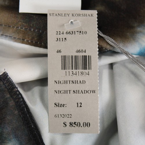 Abito midi Bogner nuovo con etichette Gloria manica corta taglia 42 US 12 stampa nero/verde/blu - Foto 10 di 12
