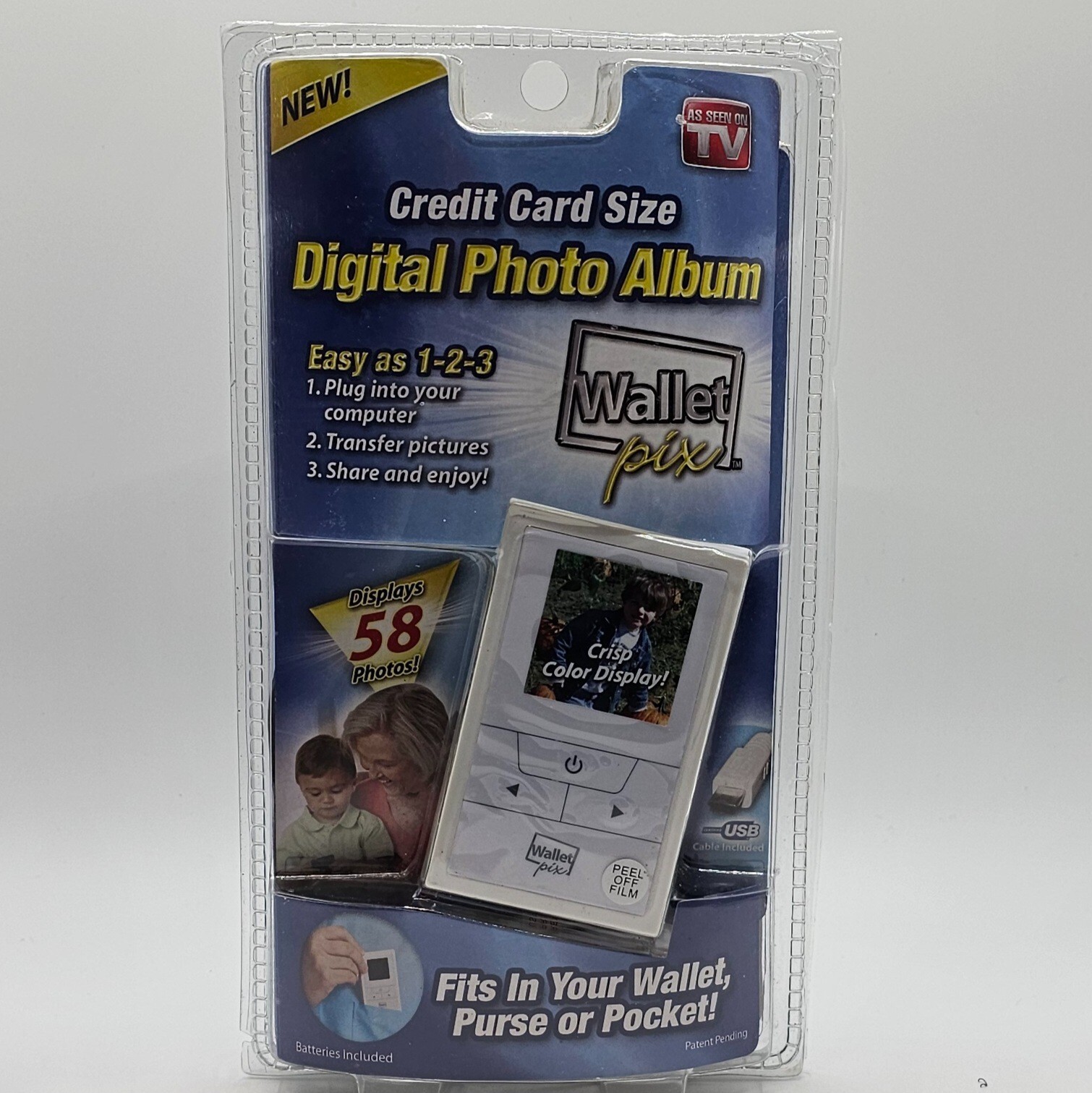 Credit Card Size Digital Photo Wallet Mobile Frame As Seen On TV  -image