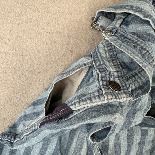 Vintage Oshkosh B' Gosh Shortalls 4T Blue Denim Hickory Striped Tape Made In USA - Picture 15 of 19