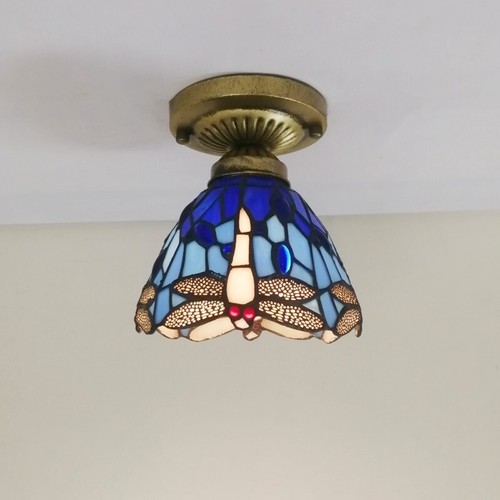 Tiffany LED Flush Mount Ceiling Light Kitchen Hallway Dining Room Living Room - Picture 23 of 34