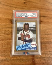 Ronald Acuna 2020 Topps Update 1985 35th Ann Gold /50 PSA 9 Mint (Pop 2 No 10s)