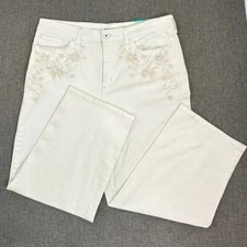 NEW! I.N.C. International Concepts Straight Pants16/33 High Rise Embroidered