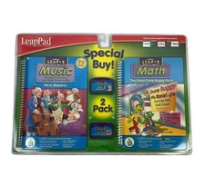 New Leap Frog Leap Pad 2 Interactive Cartridges Books Set of 2 Music  Math NIP